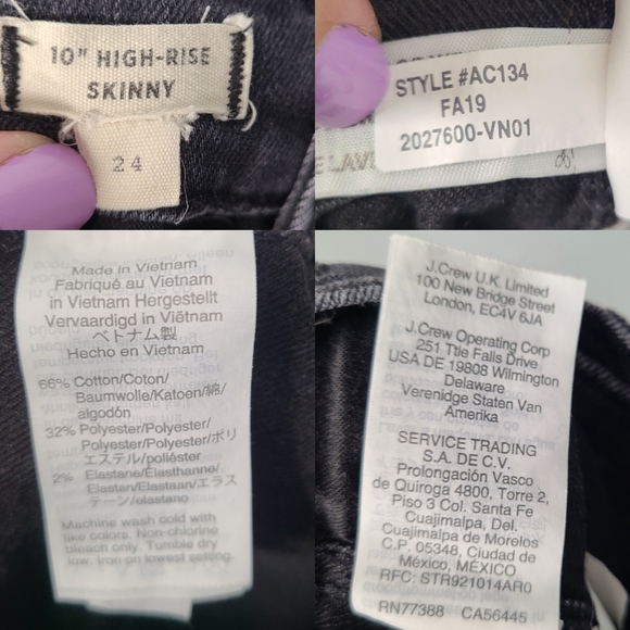 Madewell 10" High-Rise Skinny Jeans in Eclipse Wash - Picture 9 of 9